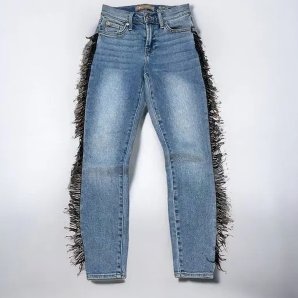 7 for all Mankind- Skinny ankle fringe jeans- 25 - Picture 1 of 6